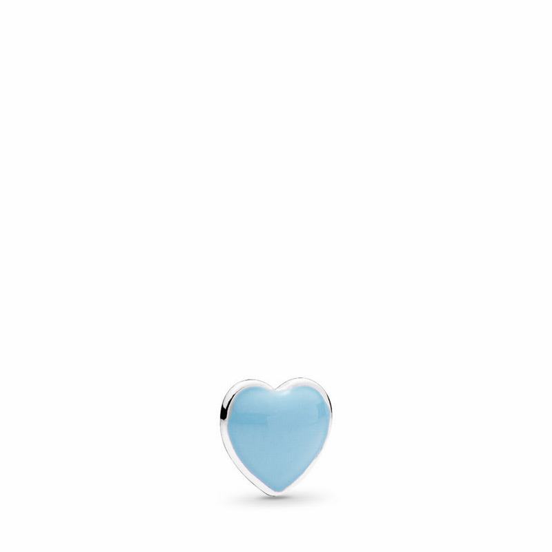 Pandora Blue Heart Petite Locket Charm Ireland - Sterling Silver/Enamel/Blue - 096718YRV